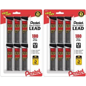 image:imagePentel Super HiPolymer Refills 07 mm Medium HB 180 Pieces of Lead C27BPHB66 Count Pack of 2