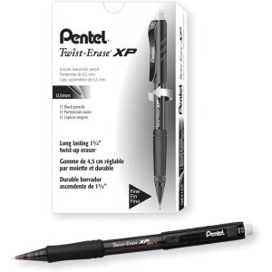 image:imagePentel Twist Erase EXPRESS Automatic Pencil 05mm Lead Size Green Barrel Box of 12 QE415DBlack