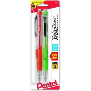 image:imagePentel TwistErase CLICK Mechanical Pencil 07mm CLEAR Barrel 2 Pack PD277TBP2M