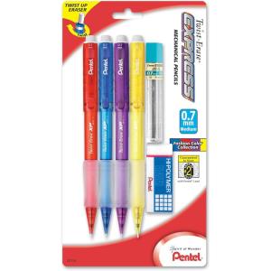 image:imagePentel TwistErase EXPRESS Mechanical Pencil 07mm Assorted Fashion Barrels QE417FLZBP41 Count Pack of 1