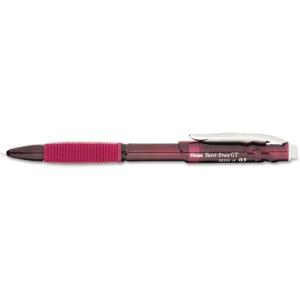 image:imagePentel TwistErase GT 05mm Mechanical Pencil Transparent Burgundy barrel Box of 12 QE205B