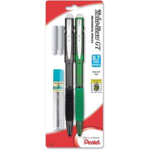image:imagePentel TwistErase GT 07mm Mechanical Pencil Lead 2 Erasers Assorted Barrel Colors Color May Vary Pack of 2 QE207LEBP2M