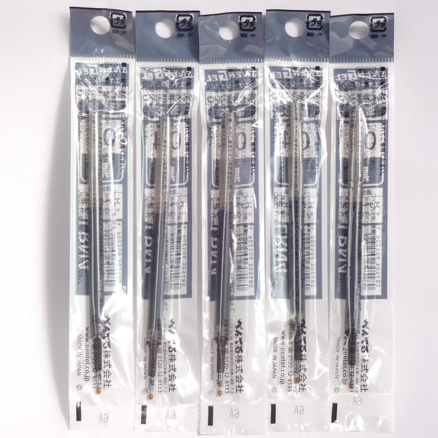 image:imagePentel 04mm Black Ink Refill XLRN4A for EnerGel Retract Ballpoint PenBLN74A 5 Packtotal 5 pcs Japan Import KomainuDou Original Package