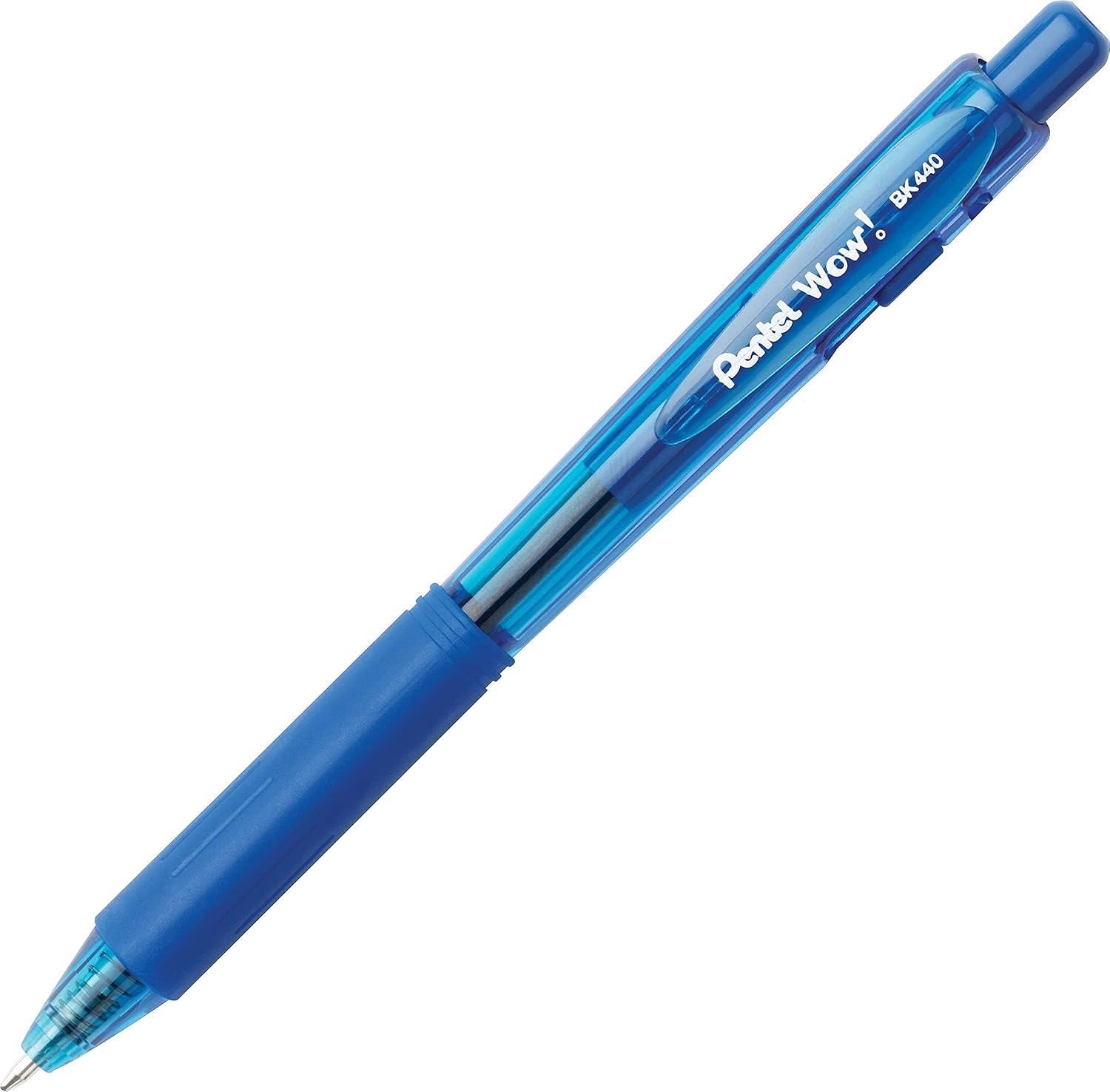image:imagePentel BK440BP8M WOW Retractable Ballpoint Pen 1mm Assorted Barrel Assorted Ink 8Pack