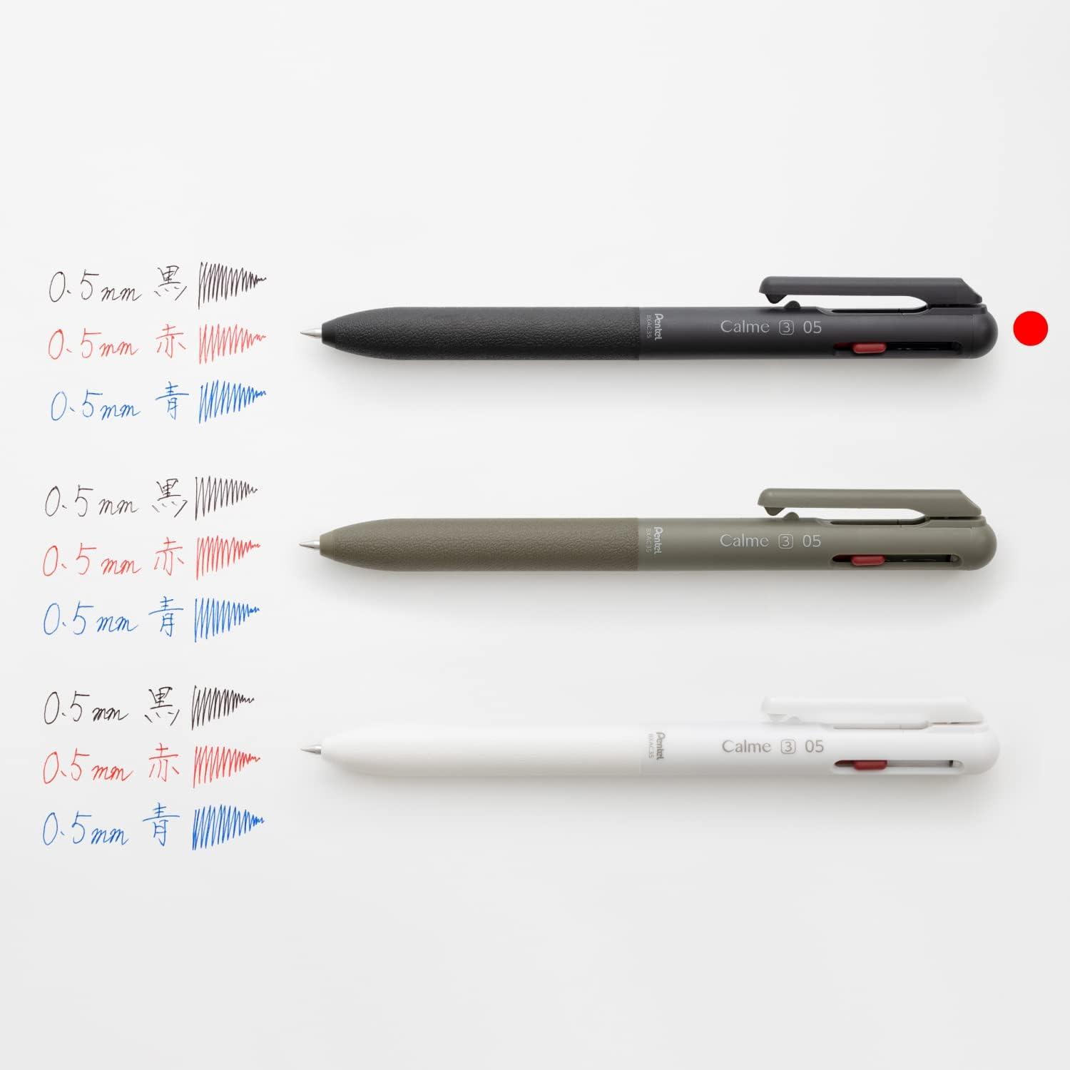 image:imagePentel BXAC35A TriColor Ballpoint Pen Calme 05mm Black
