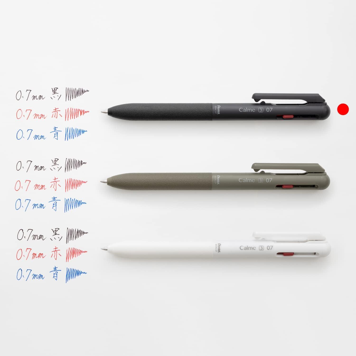 image:imagePentel BXAC37A Calme TriColor Ballpoint Pen 003 inches 07 mm Black
