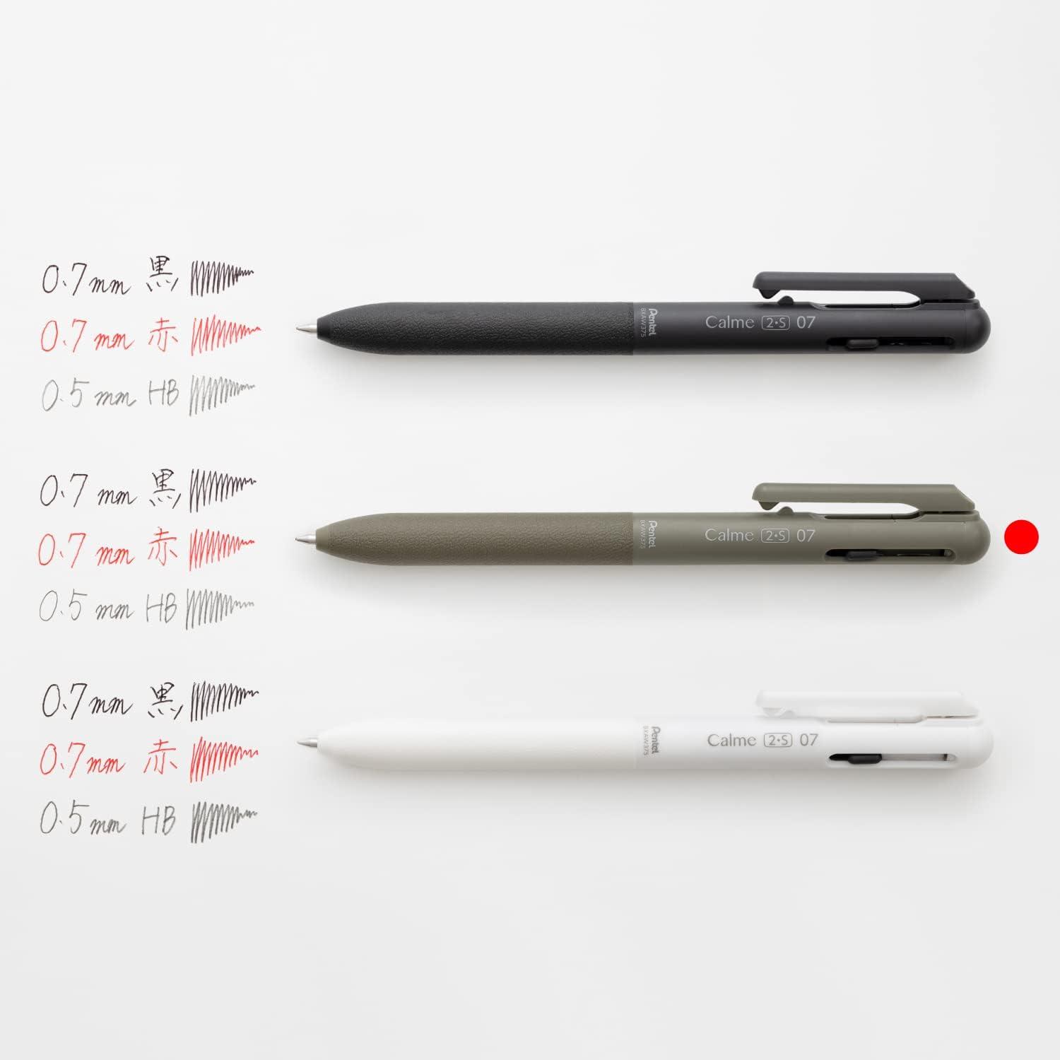 image:imagePentel BXAW355A Calme MultiFunctional Ballpoint Pen 05 Sharp 05 BlackBlack Khaki