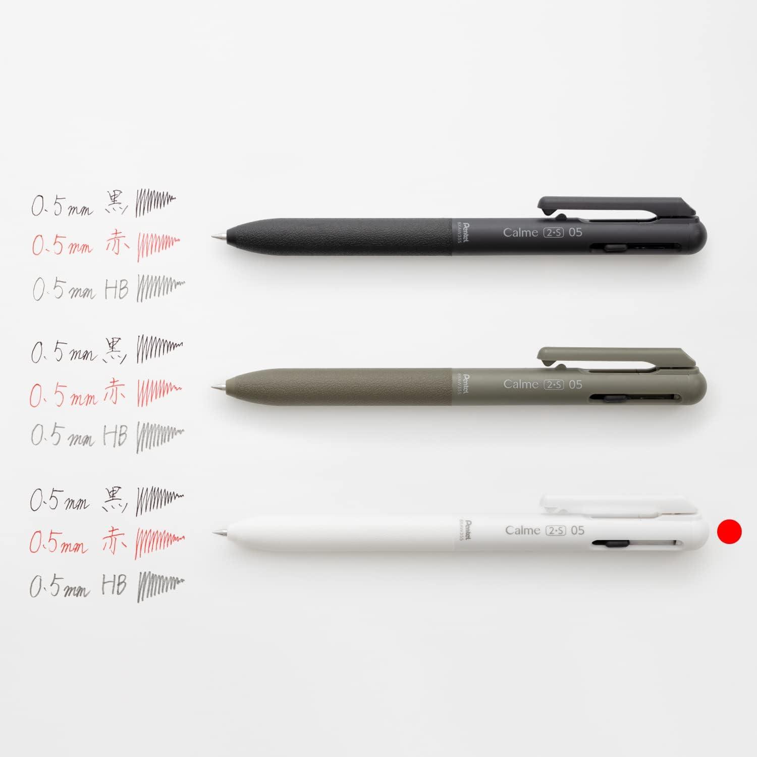 image:imagePentel BXAW355W Calme MultiFunctional Ballpoint Pen 05 Sharp 05 Grayish White