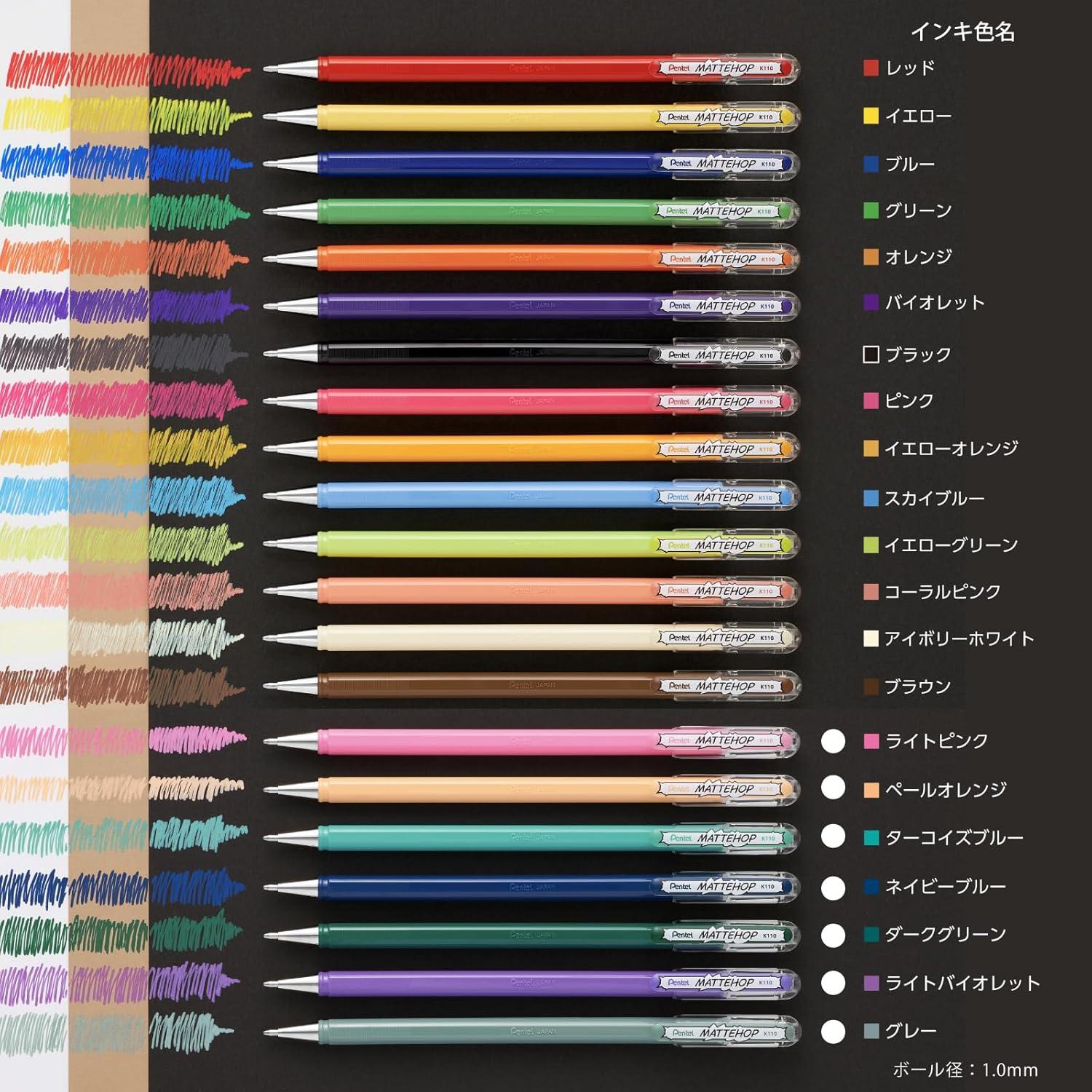 image:imagePentel Color Ballpoint Pen Matte Hop Brown 10 Pens K110VE7 Colors Dream