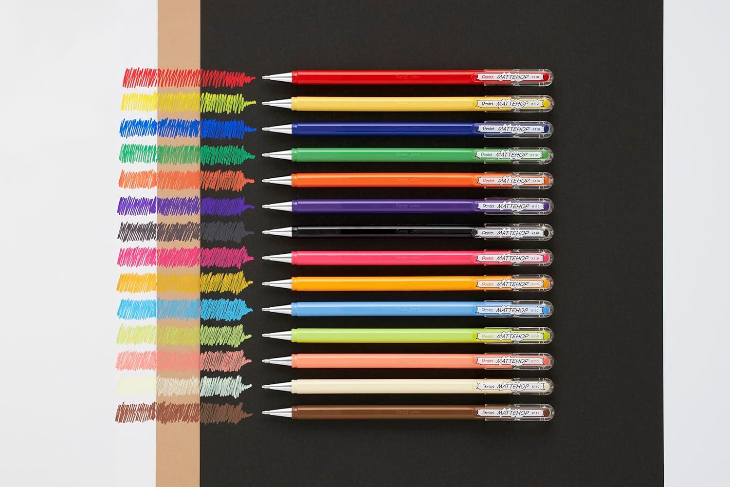 image:imagePentel Color Ballpoint Pen Matte Hop Brown 10 Pens K110VE7 Colors Sweet