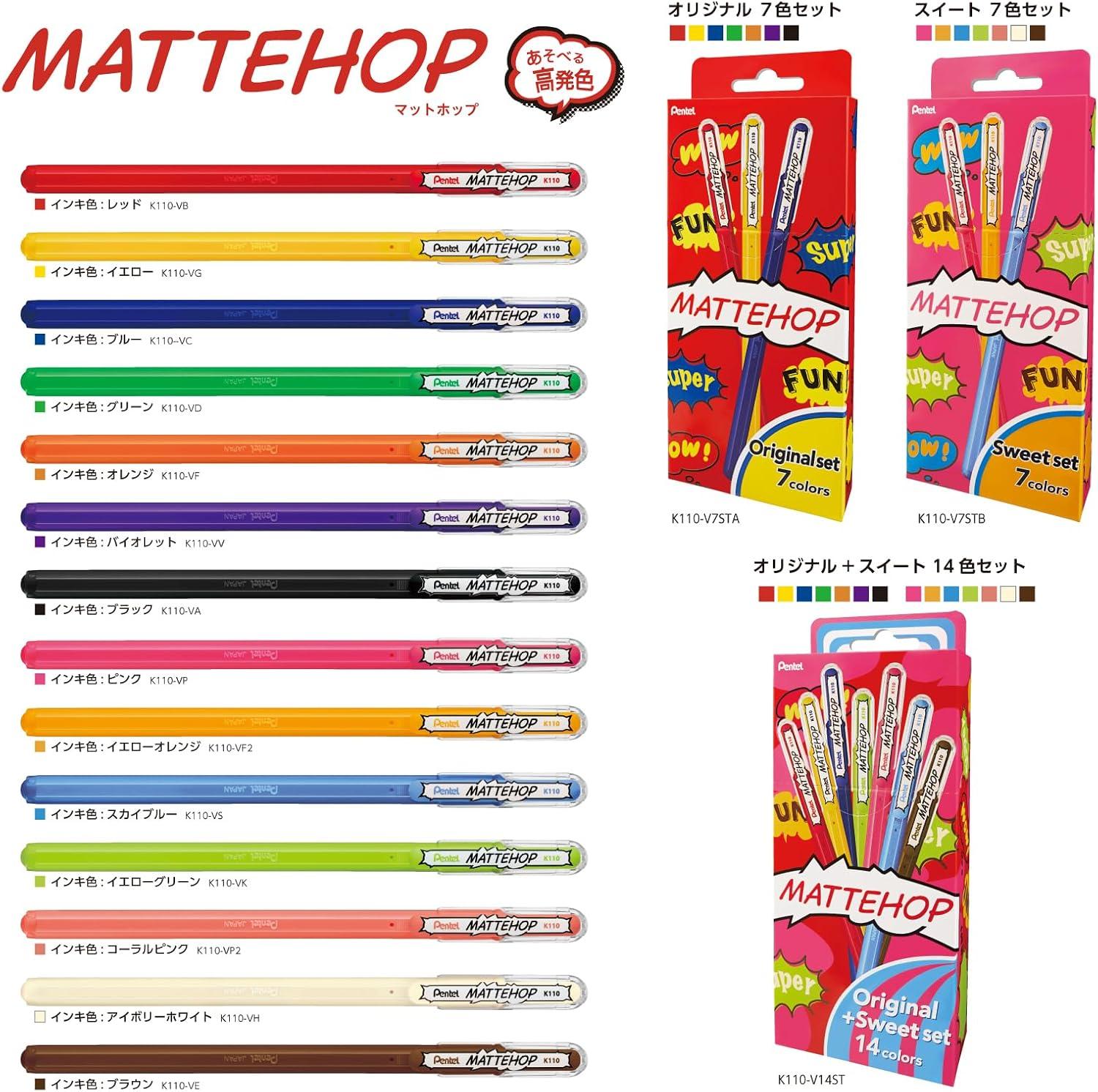 image:imagePentel Color Ballpoint Pen Matte Hop Brown 10 Pens K110VEBraun