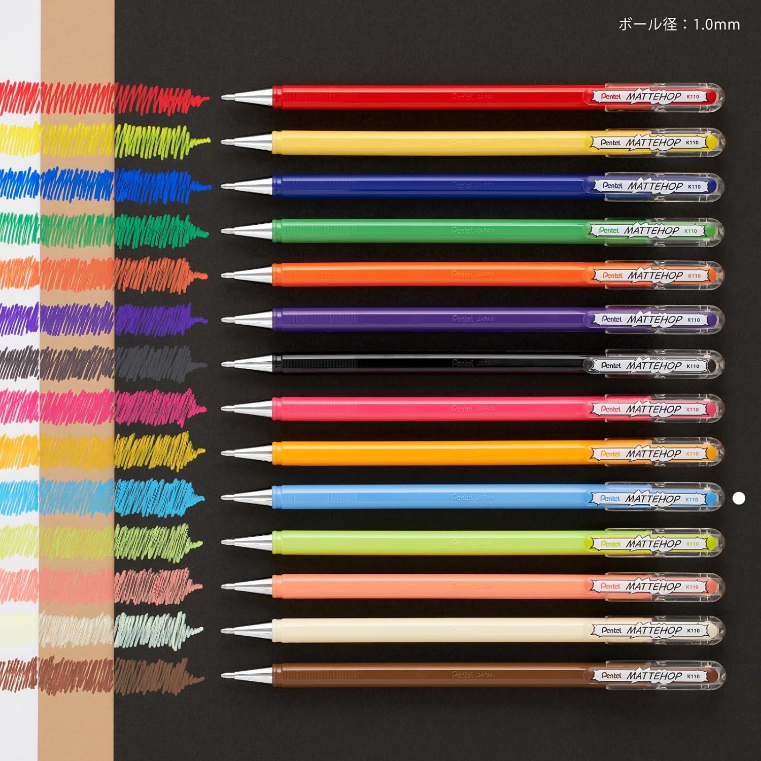 image:imagePentel Color Ballpoint Pen Matte Hop Brown 10 Pens K110VEblue sky blue