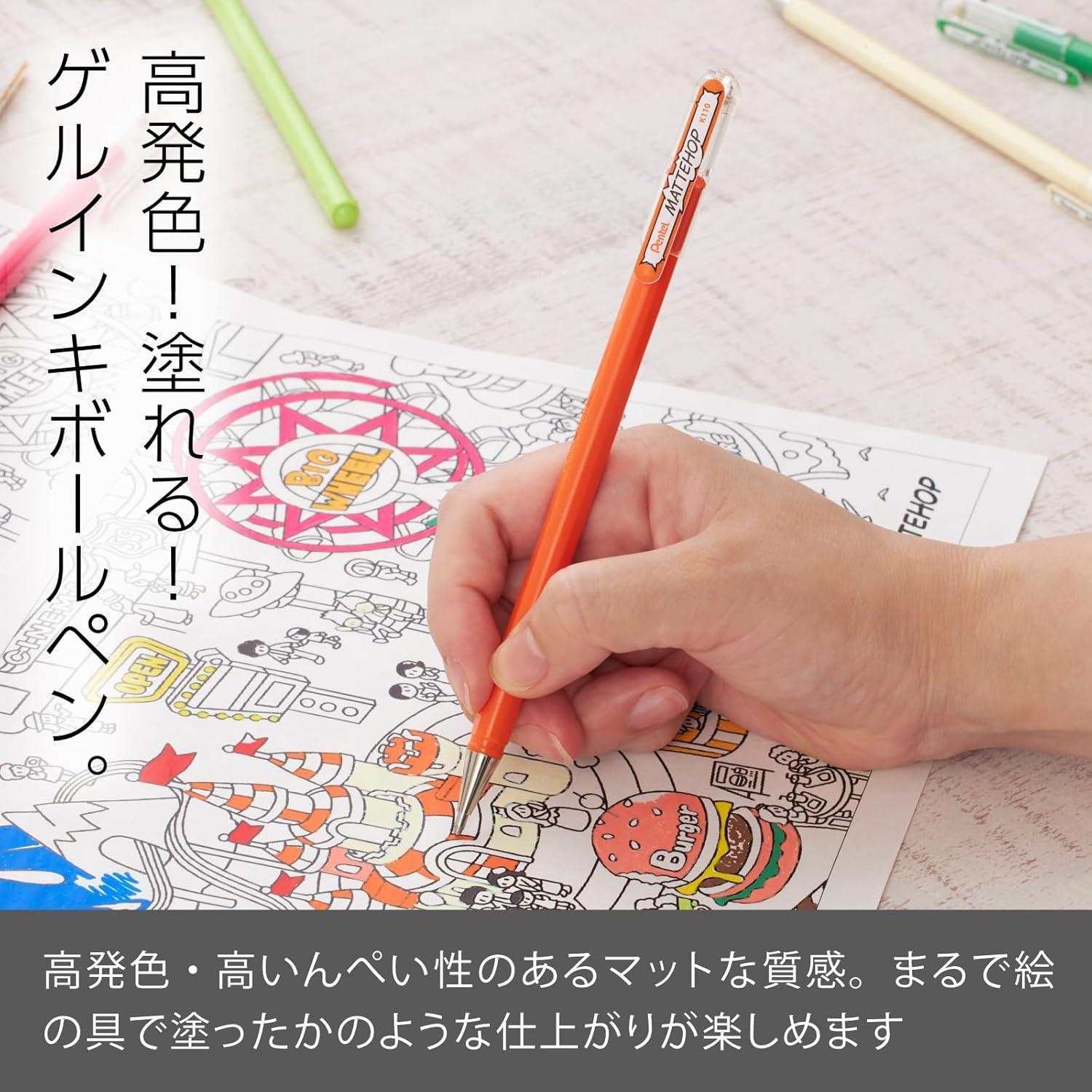 image:imagePentel Color Ballpoint Pen Matte Hop Brown 10 Pens K110VEorange