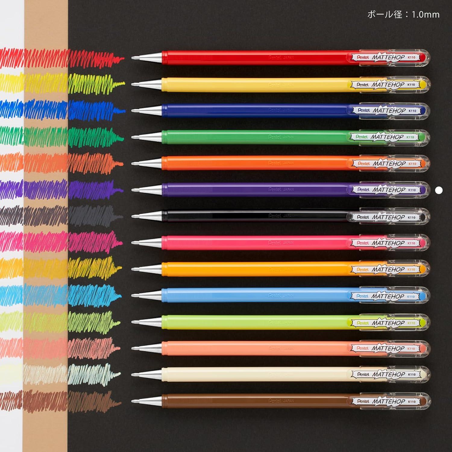 image:imagePentel Color Ballpoint Pen Matte Hop Brown 10 Pens K110VEpurple violet