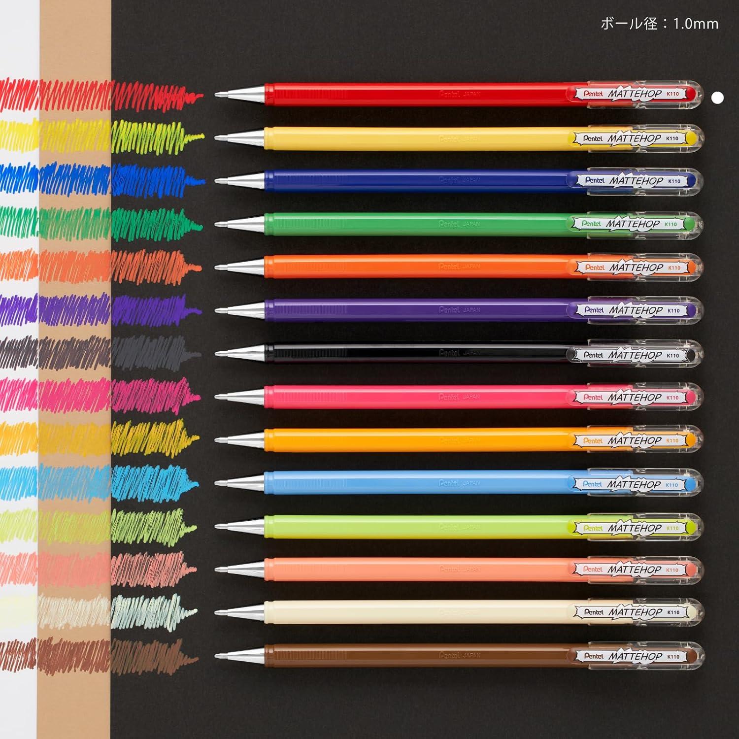 image:imagePentel Color Ballpoint Pen Matte Hop Brown 10 Pens K110VEred