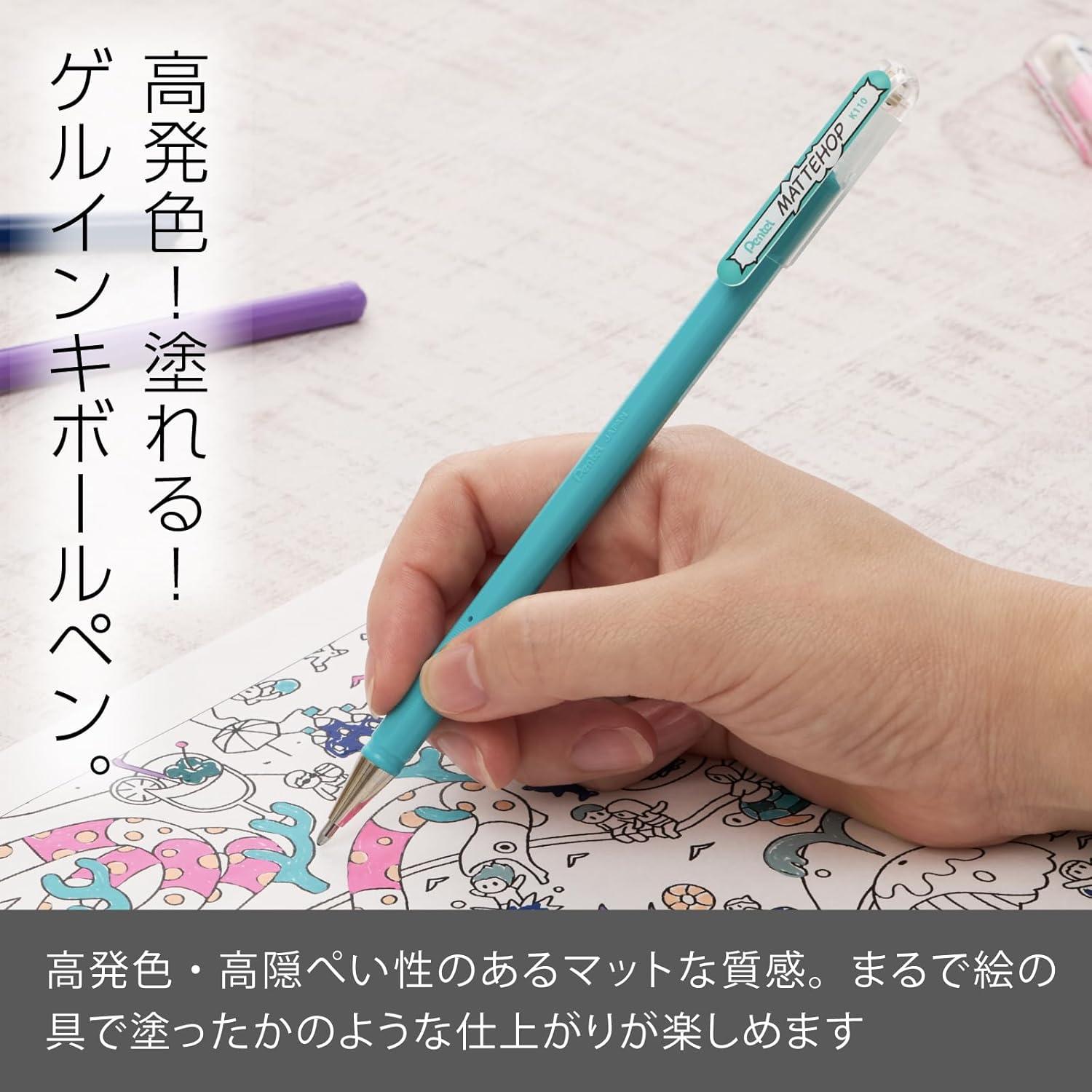 image:imagePentel Color Ballpoint Pen Matte Hop Brown 10 Pens K110VEturquoise turquoise blue