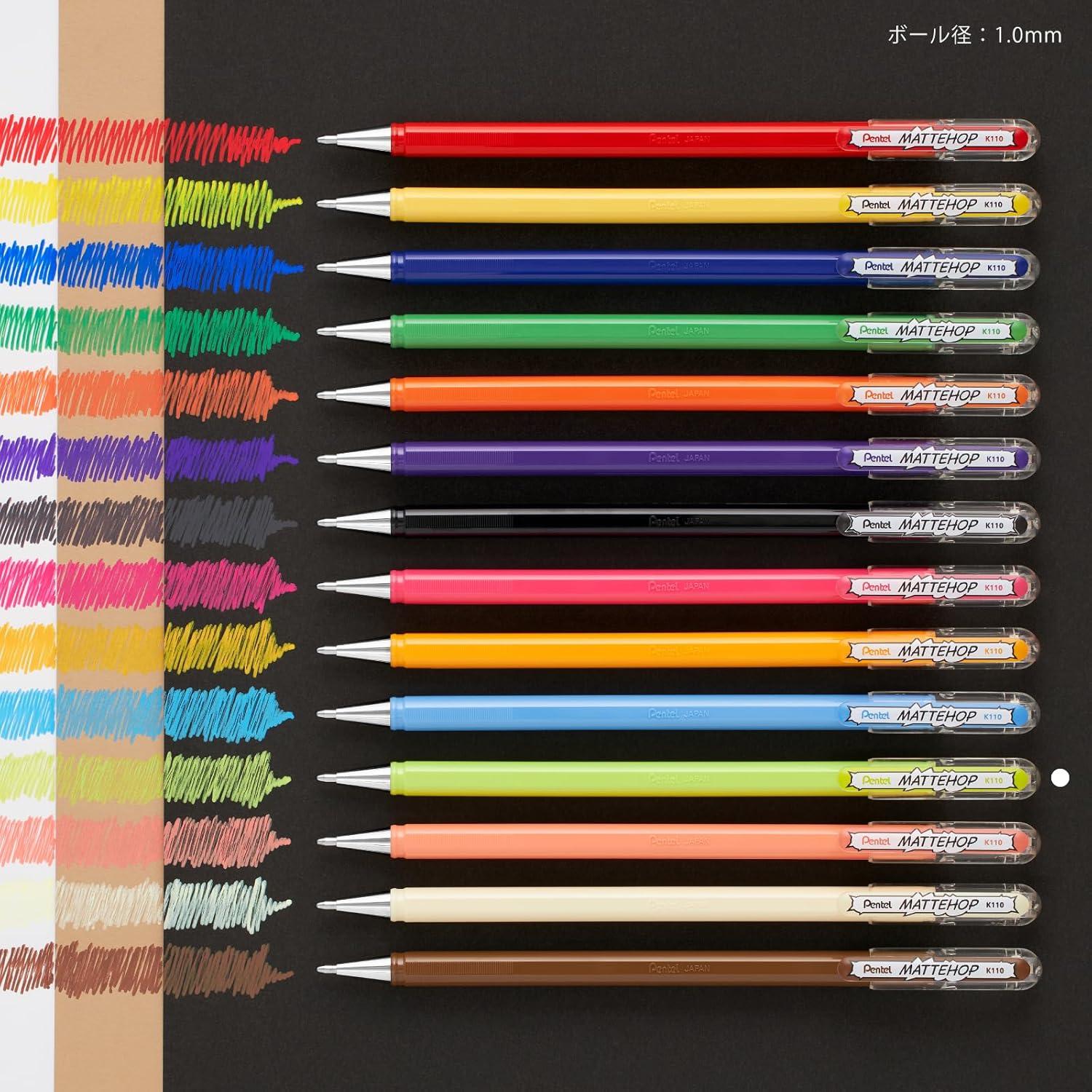 image:imagePentel Color Ballpoint Pen Matte Hop Brown 10 Pens K110VEyellow green