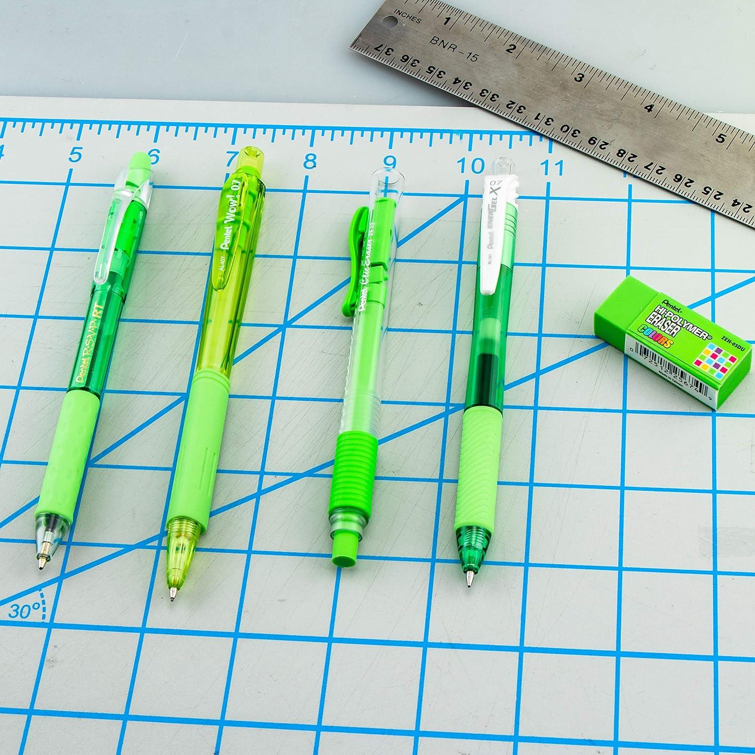 image:imagePentel Color Shades Writing Pack Pastel Light Green BLBKALZBPK Lime GreenGreen