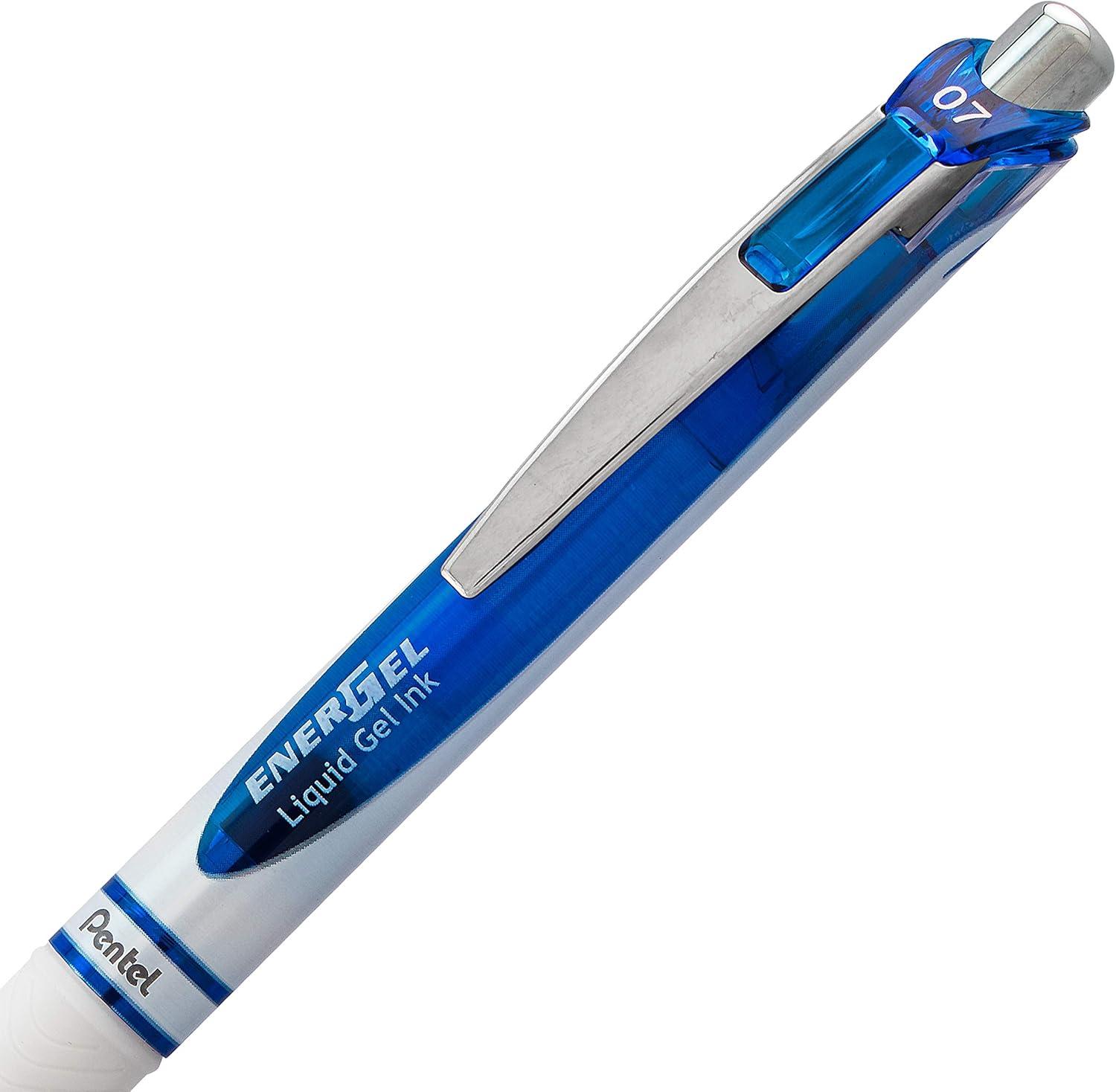 image:imagePentel EnerGel Pearl RTX Retractable Gel Pen 07mm Needle Tip 2 Pack Violet Ink BLN77WBP2VBlue