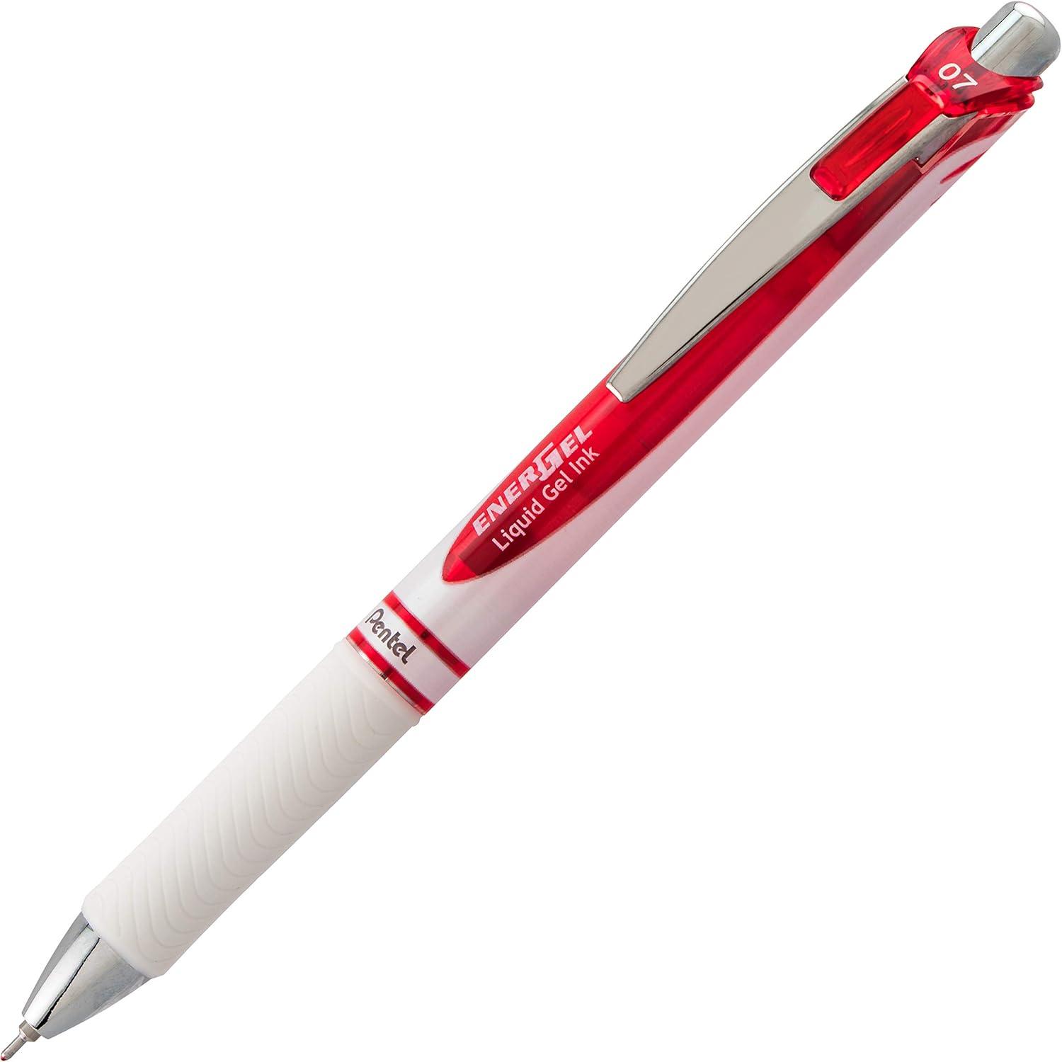 image:imagePentel EnerGel Pearl RTX Retractable Gel Pen 07mm Needle Tip 2 Pack Violet Ink BLN77WBP2VRed