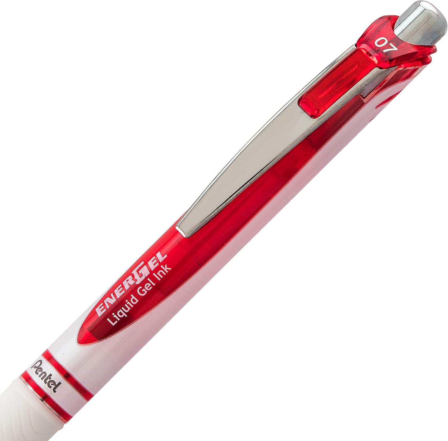 image:imagePentel EnerGel Pearl RTX Retractable Gel Pen 07mm Needle Tip 2 Pack Violet Ink BLN77WBP2VRed
