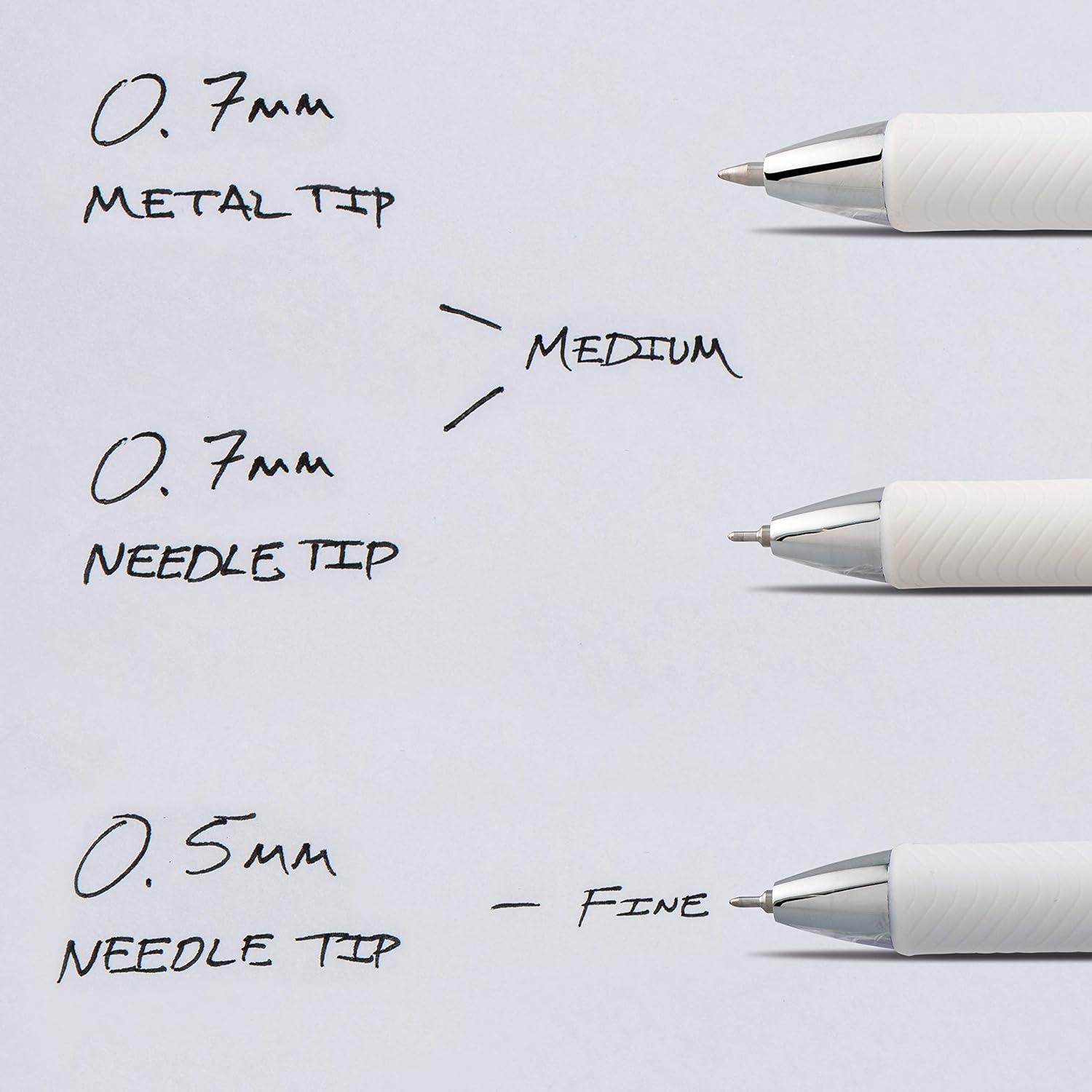 image:imagePentel EnerGel Pearl RTX Retractable Gel Pen 07mm Needle Tip 2 Pack Violet Ink BLN77WBP2VViolet