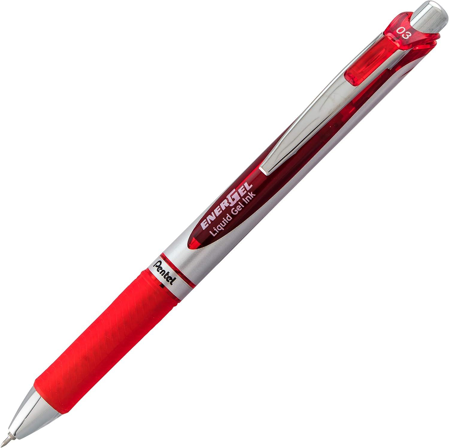 image:imagePentel EnerGel RTX Retractable Liquid Gel Pen 03mm Extra Fine Line Needle Tip Black Ink Pack of 3 BLN73BP3AAssorted