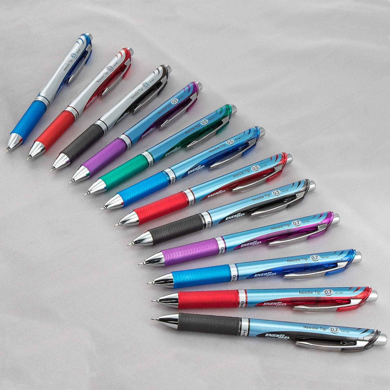 image:imagePentel EnerGel RTX Retractable Liquid Gel Pen 03mm Extra Fine Line Needle Tip Black Ink Pack of 3 BLN73BP3AAssorted