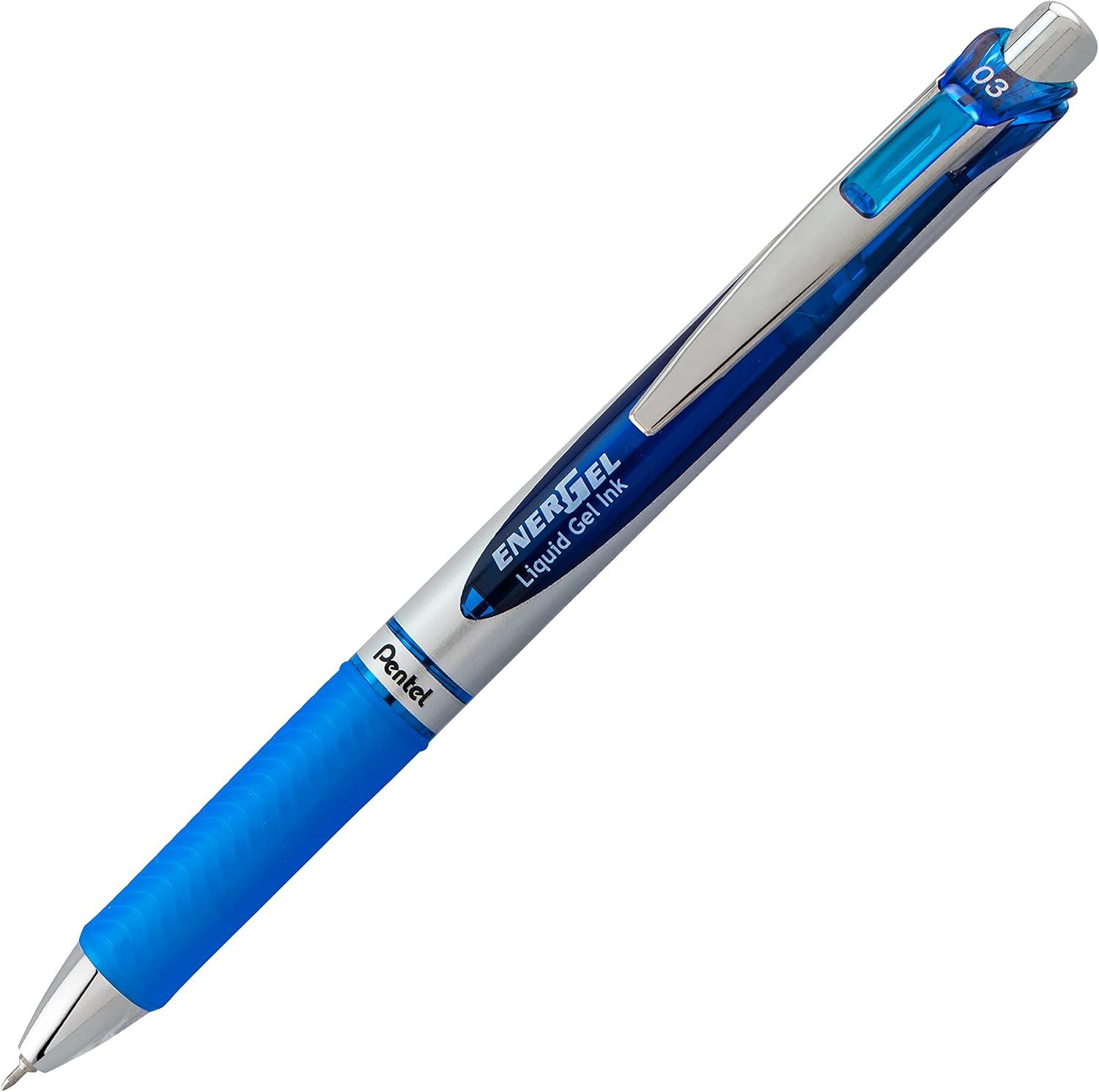 image:imagePentel EnerGel RTX Retractable Liquid Gel Pen 03mm Extra Fine Line Needle Tip Black Ink Pack of 3 BLN73BP3AAssorted