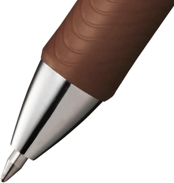 image:imagePentel Energel Knock Ballpoint Pen 07mm Triagle Tip Black Ink Siver Body with Black Accent BL77ABrown