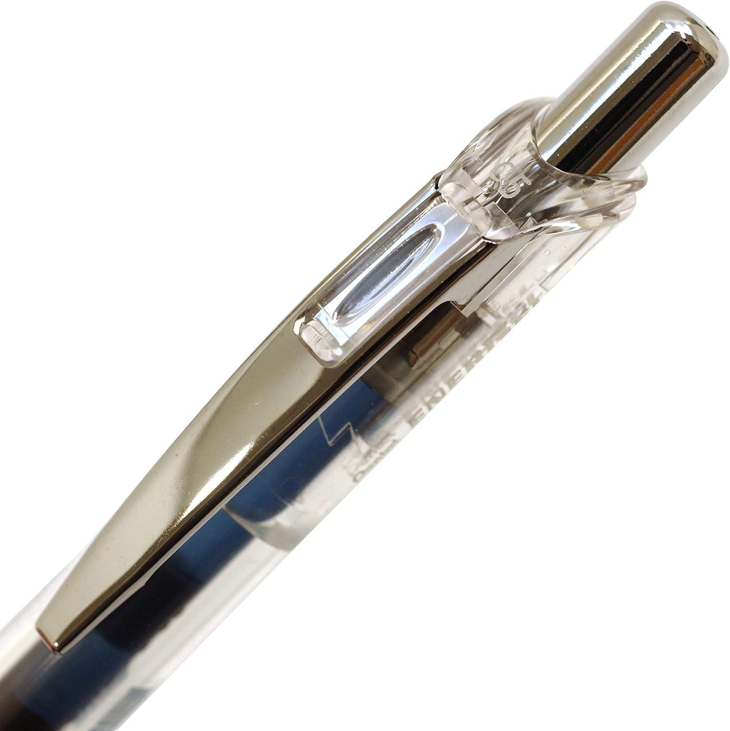 image:imagePentel Knock Ballpoint Pen Energelinkfree Needle Tip 05mm Black Ink BLN75TLA
