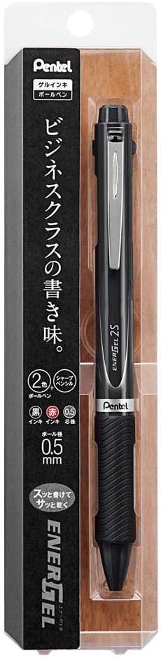 image:imagePentel MultiPen Energel Needle Ballpoint Pen Ink 05mm Mechanical Pencil RedBlack XBLW355ABlack