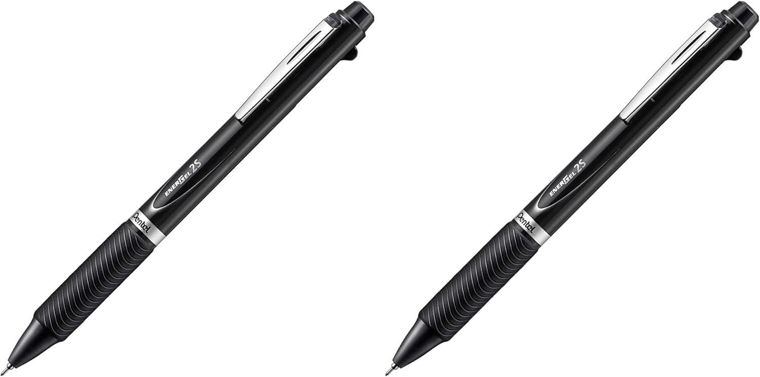 image:imagePentel MultiPen Energel Needle Ballpoint Pen Ink 05mm Mechanical Pencil RedBlack XBLW355ABlack