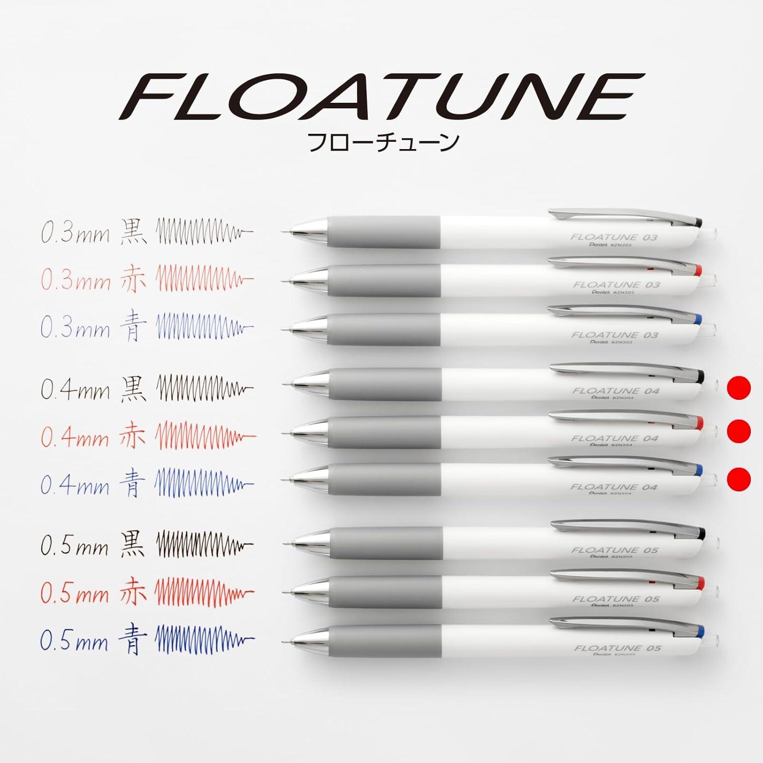 image:imagePentel Oil Based Ballpoint Pen Flowtune 05mm Black 3 Pens BZN205A3AMZRefill Black Red Blue