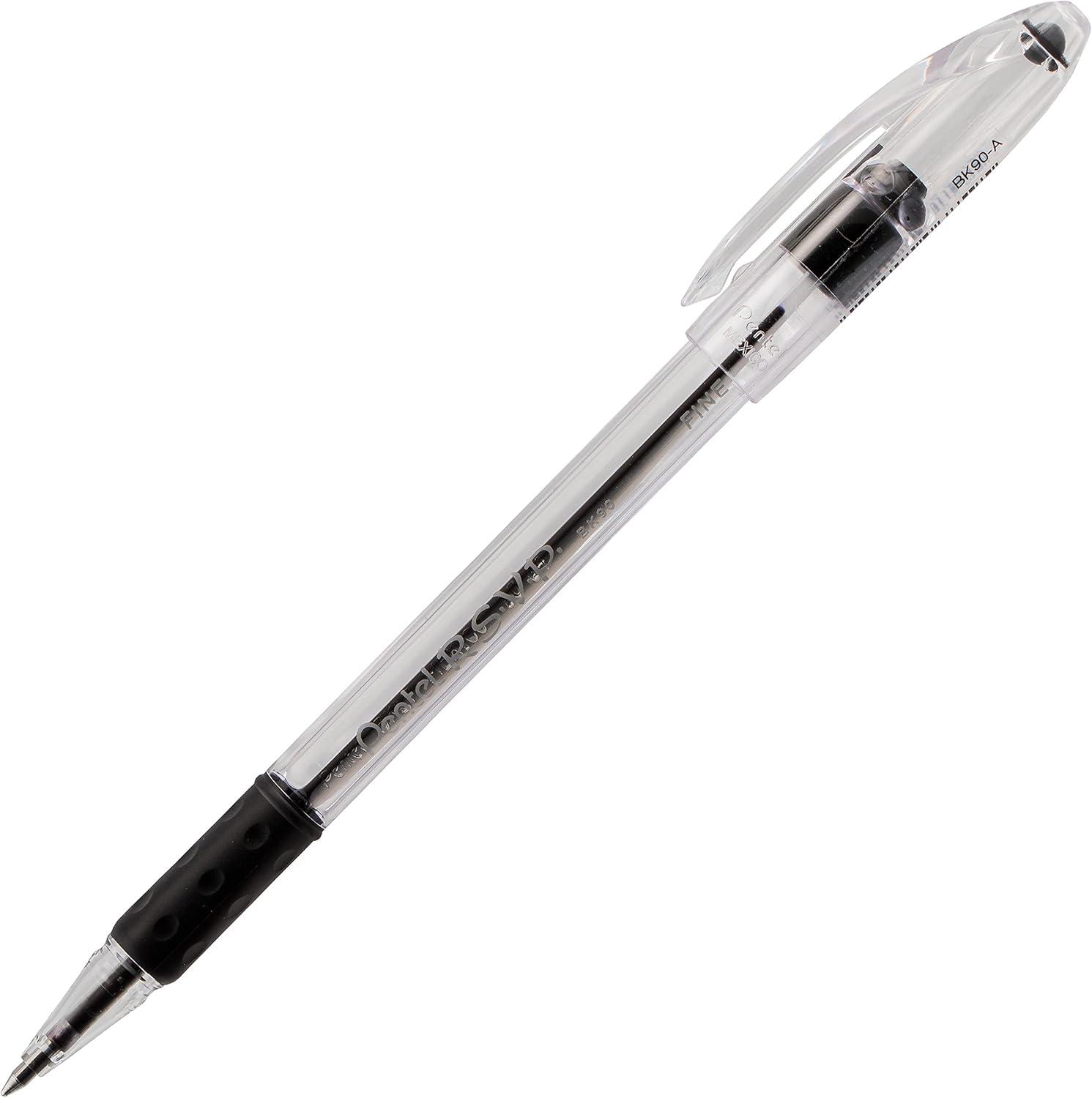 image:imagePentel RSVP Ballpoint Pen 07mm Fine Line Black Ink BK90BP3A Pack of 1 3 Count TotalAssorted