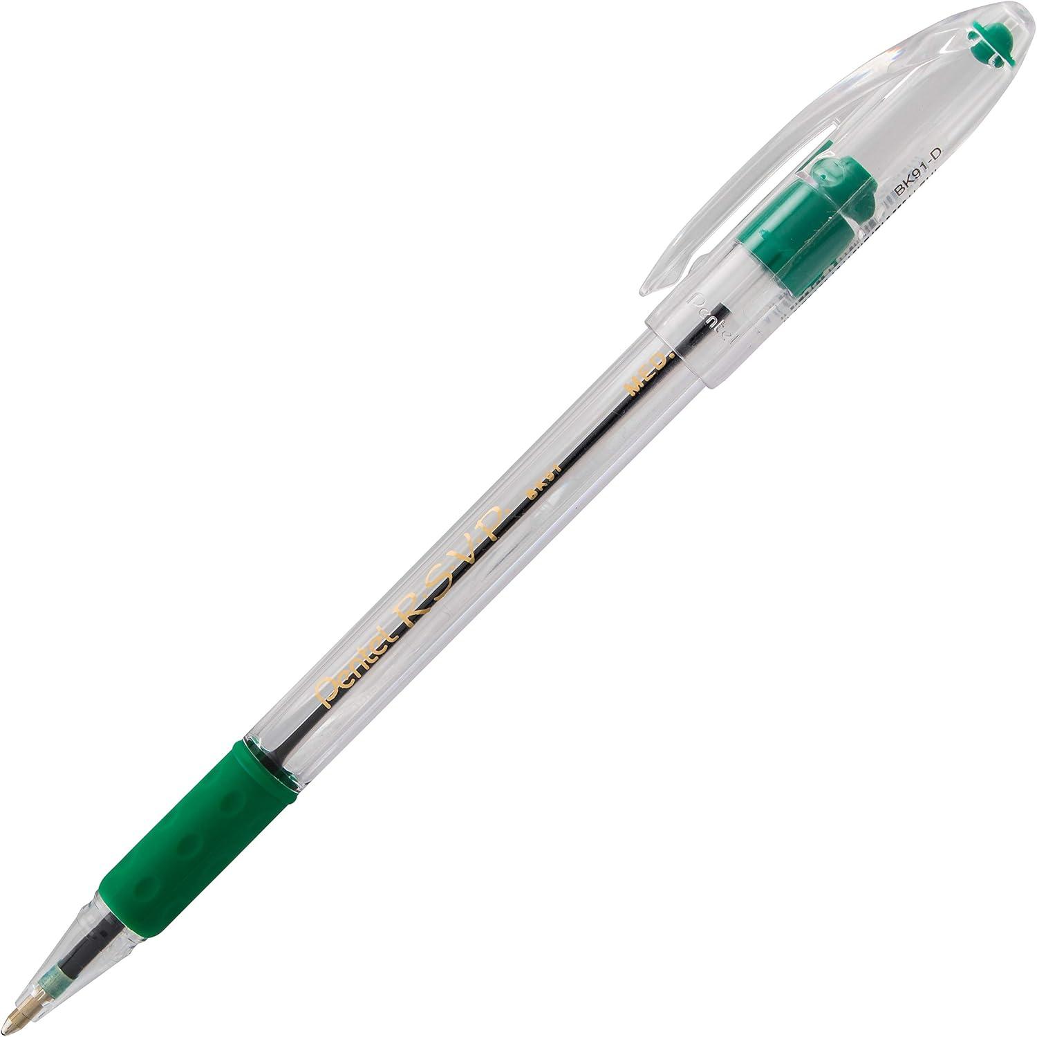 image:imagePentel RSVP Ballpoint Pen Medium Line Assorted Ink BK91BP6M Pack of 1 6 Count Total