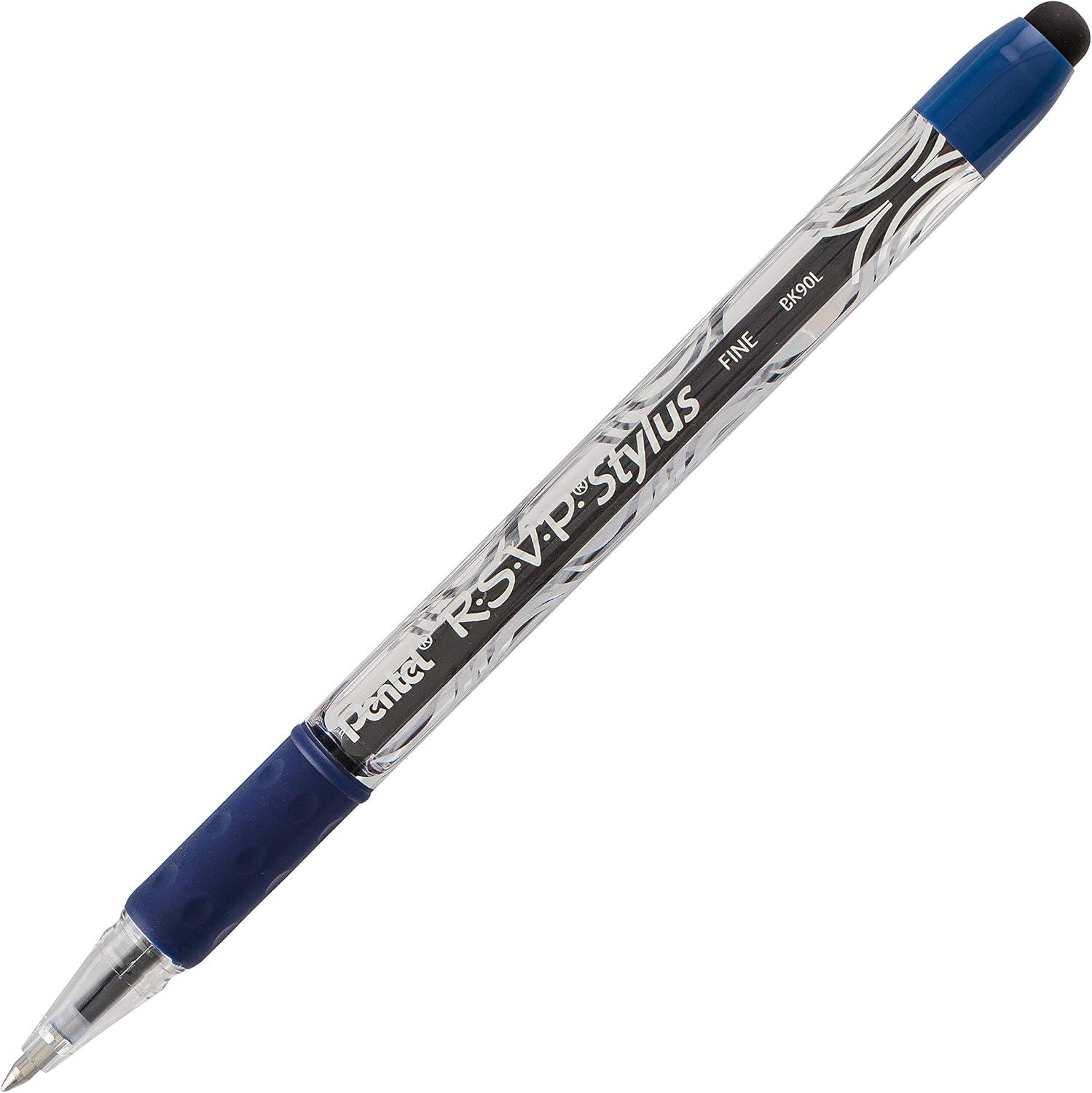 image:imagePentel RSVP STYLUS Ballpoint Pen Medium Line Black Ink Box of 12 BK91LAblue