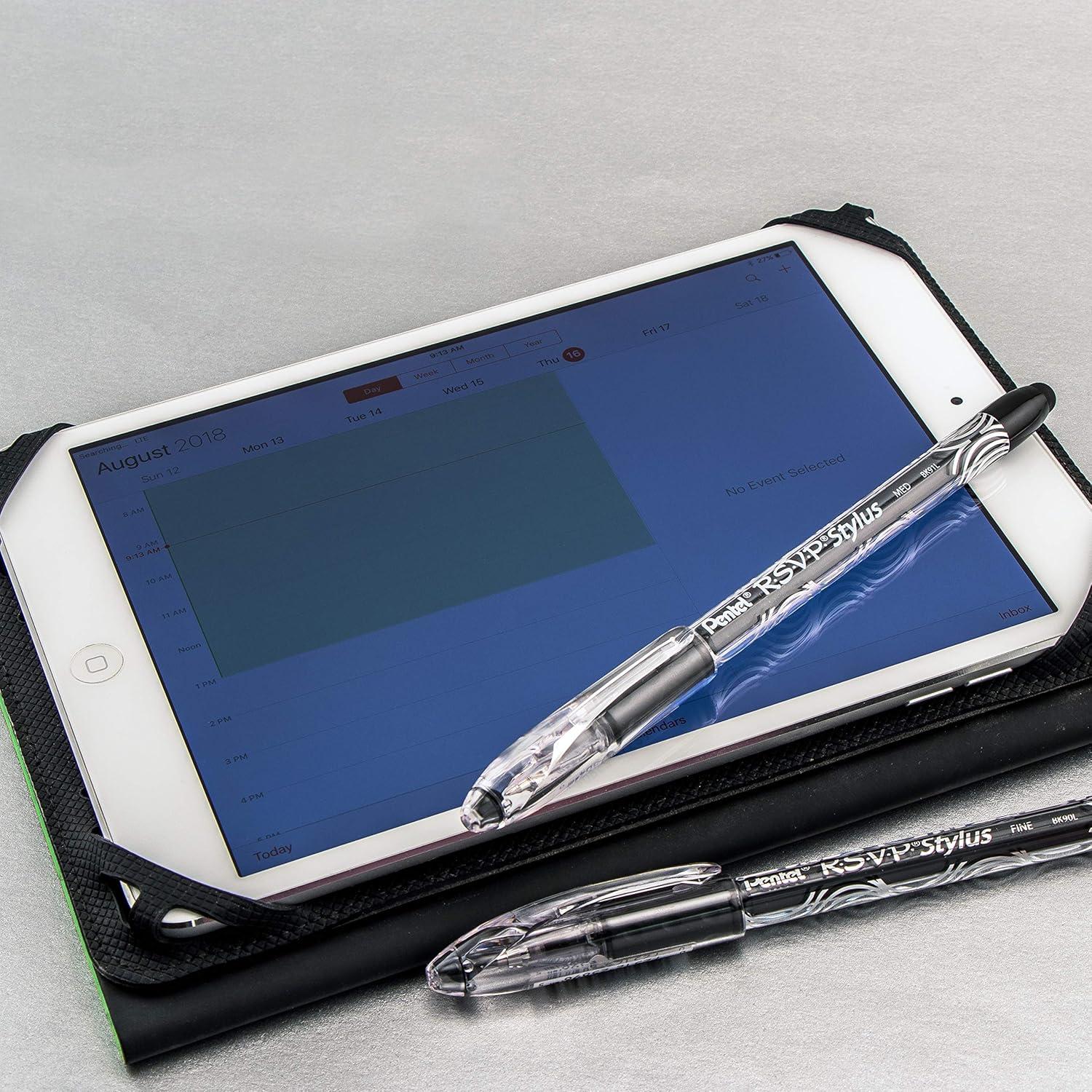 image:imagePentel RSVP STYLUS Ballpoint Pen Medium Line Black Ink Box of 12 BK91LAblue