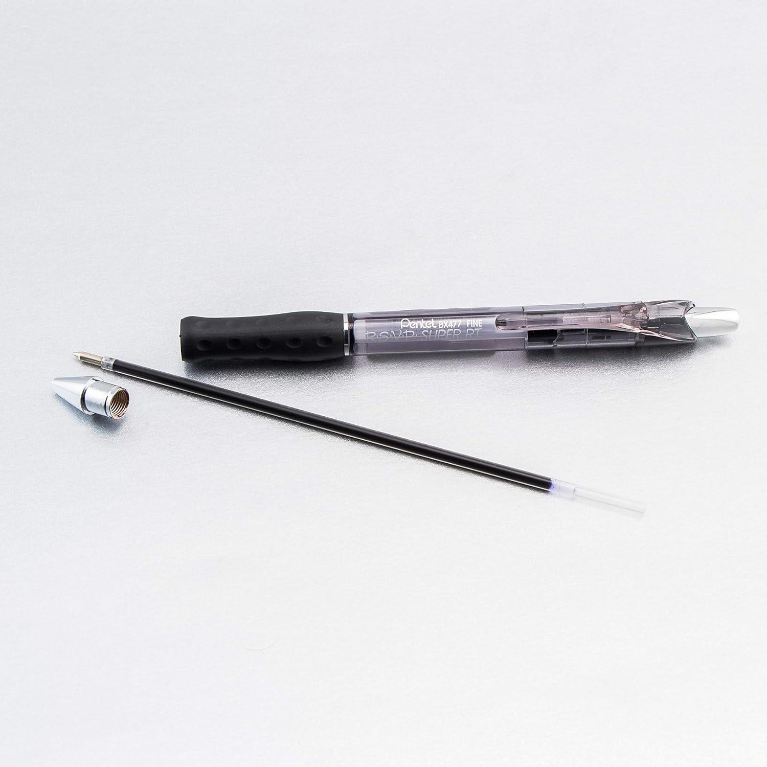 image:imagePentel RSVP Super RT Ballpoint Pen 07mm Fine Line Violet Ink BX477VBlack