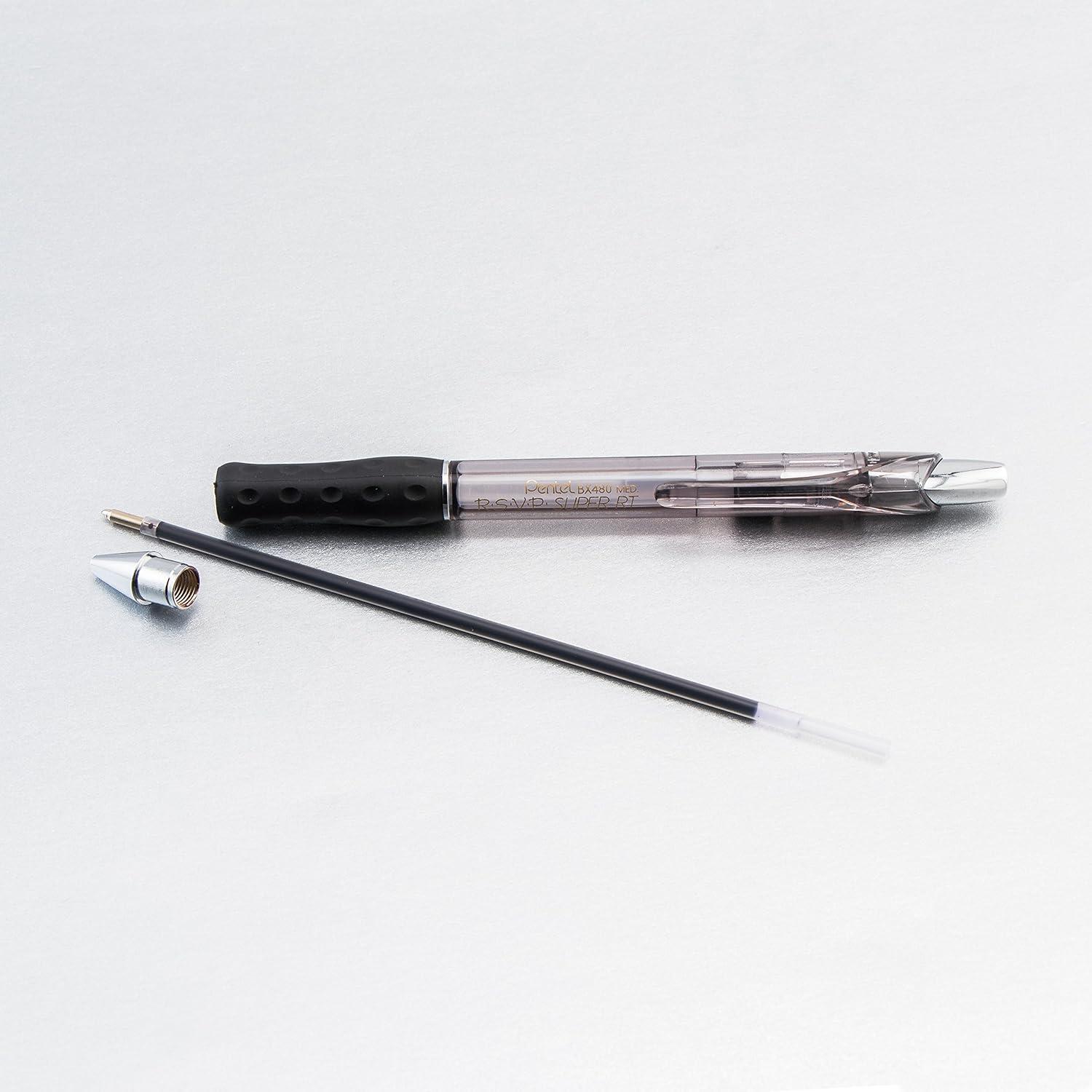 image:imagePentel RSVP Super RT Ballpoint Pen 07mm Fine Line Violet Ink BX477VBlack