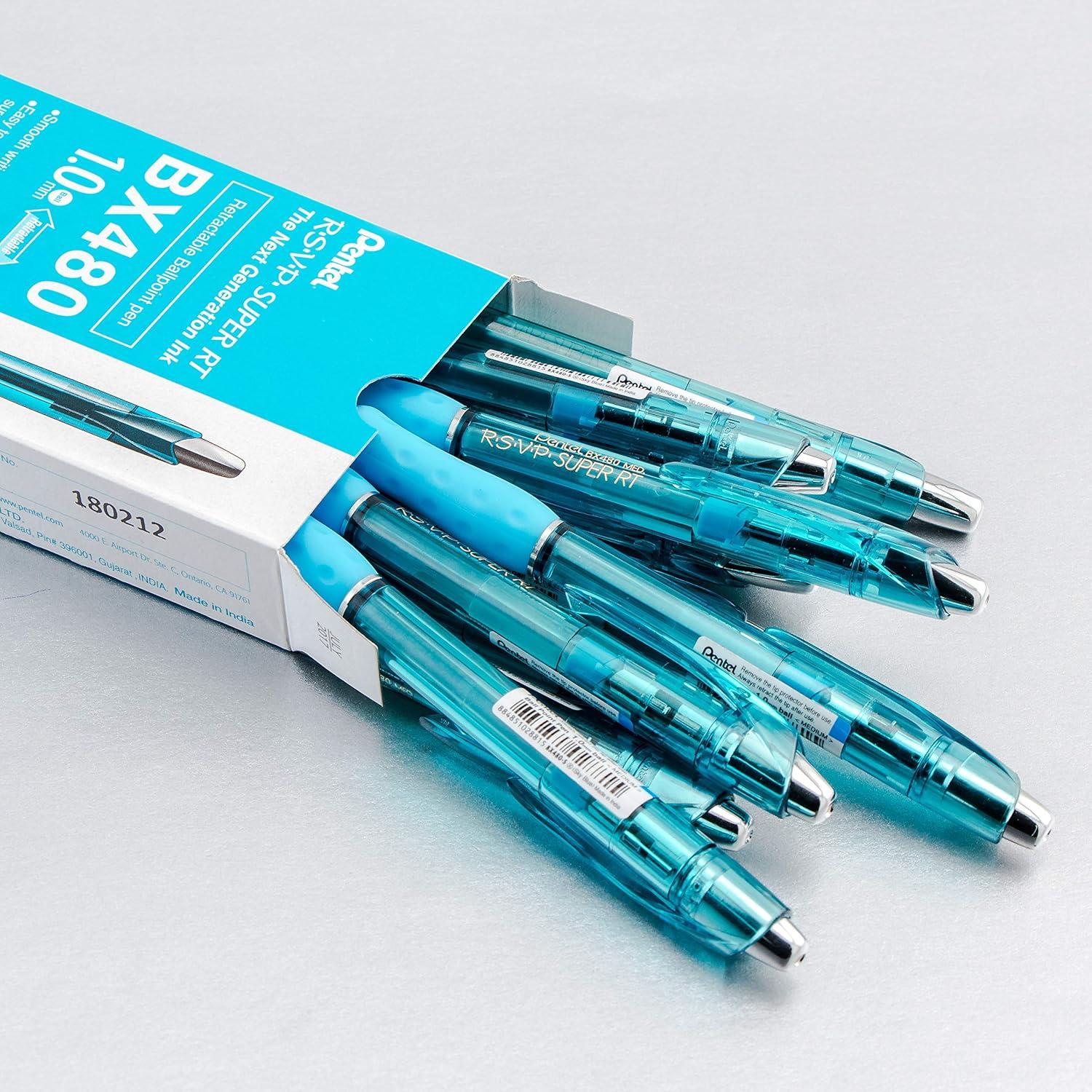 image:imagePentel RSVP Super RT Ballpoint Pen 07mm Fine Line Violet Ink BX477VBlue