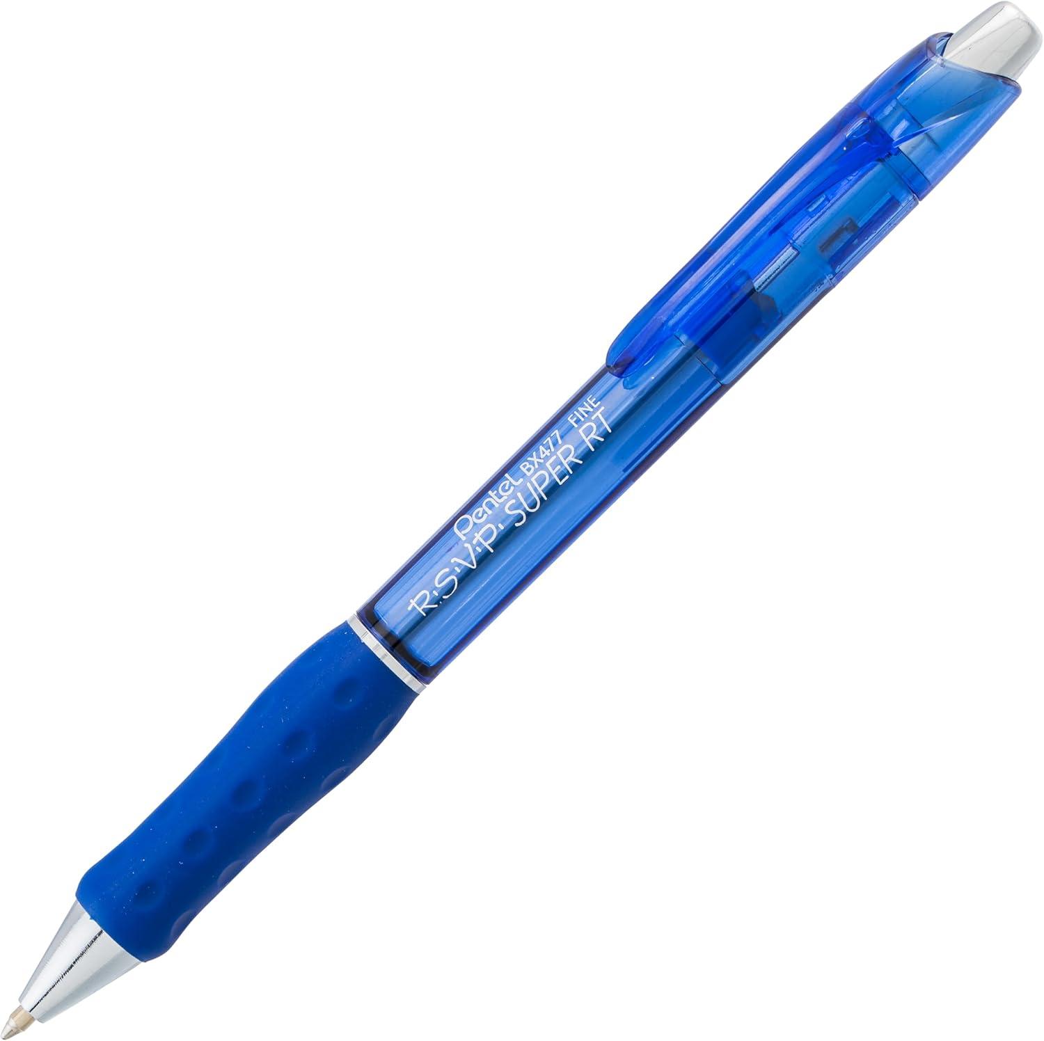 image:imagePentel RSVP Super RT Ballpoint Pen 07mm Fine Line Violet Ink BX477VBlue