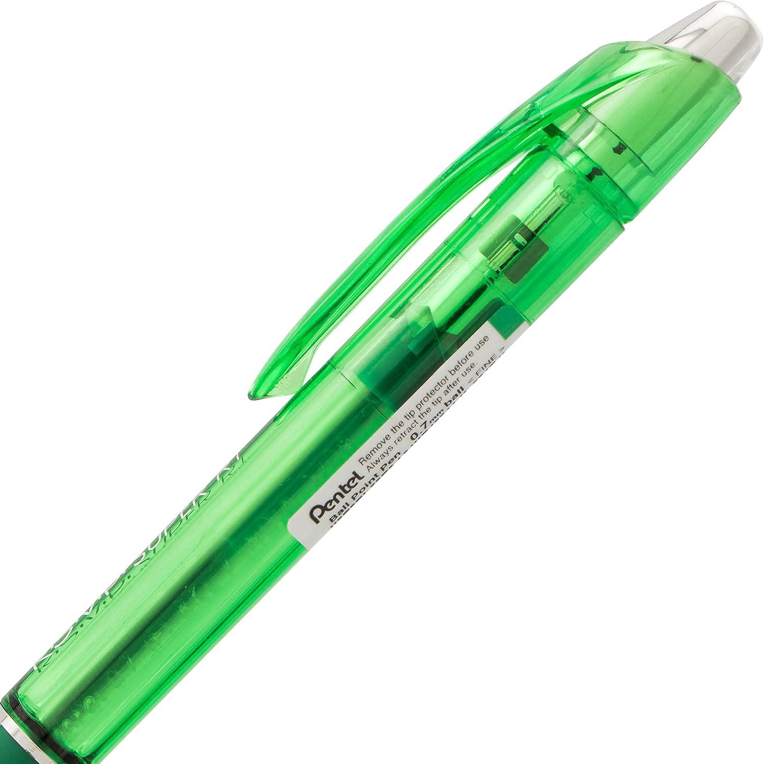 image:imagePentel RSVP Super RT Ballpoint Pen 07mm Fine Line Violet Ink BX477VGreen