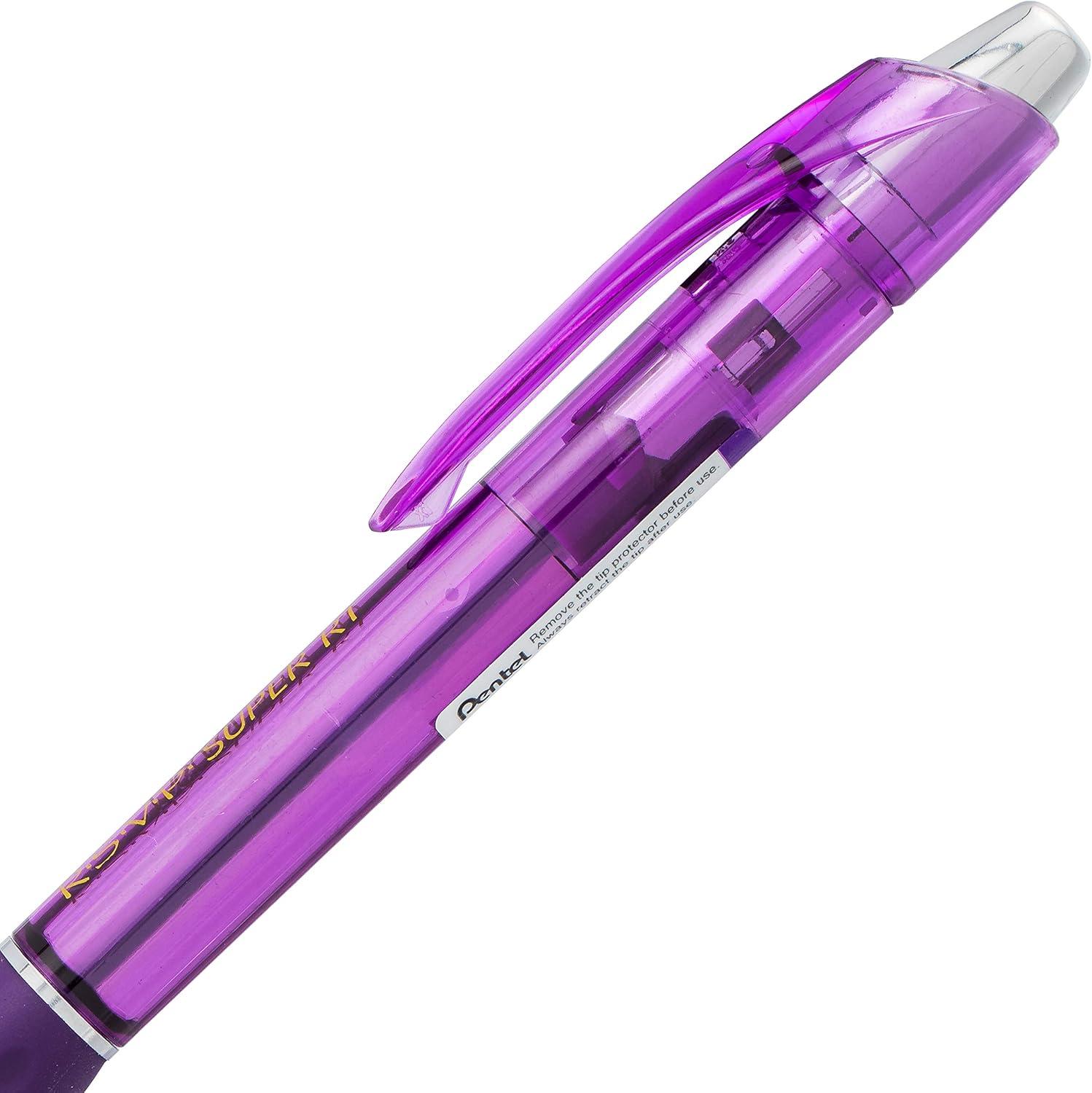 image:imagePentel RSVP Super RT Ballpoint Pen 07mm Fine Line Violet Ink BX477VPurple