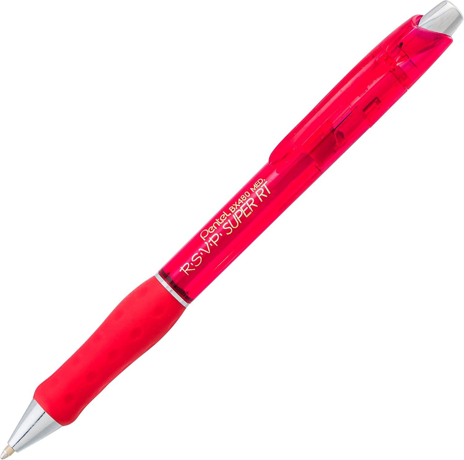 image:imagePentel RSVP Super RT Ballpoint Pen 07mm Fine Line Violet Ink BX477VRed