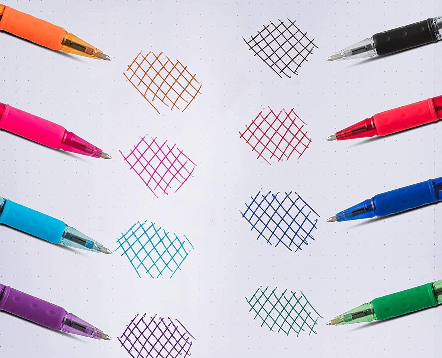 image:imagePentel Rsvp Pens Medium Point 10 mm 8 Assorted colors with LatexFree Rubber Grip for Comfortable Writing Pack of 16