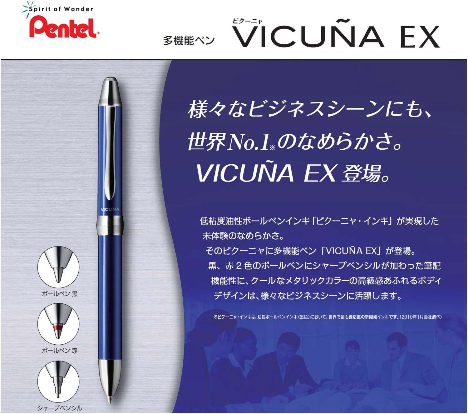 image:imagePentel Vicua EX XBXW1375C Multifunction Ballpoint Pen Bluered