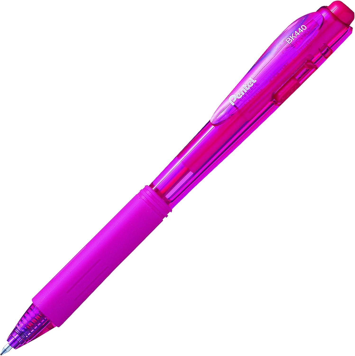 image:imagePentel Wow Retractable Ballpoint Pen 10mm Medium Line Pink Ink Box of 12 BK440P