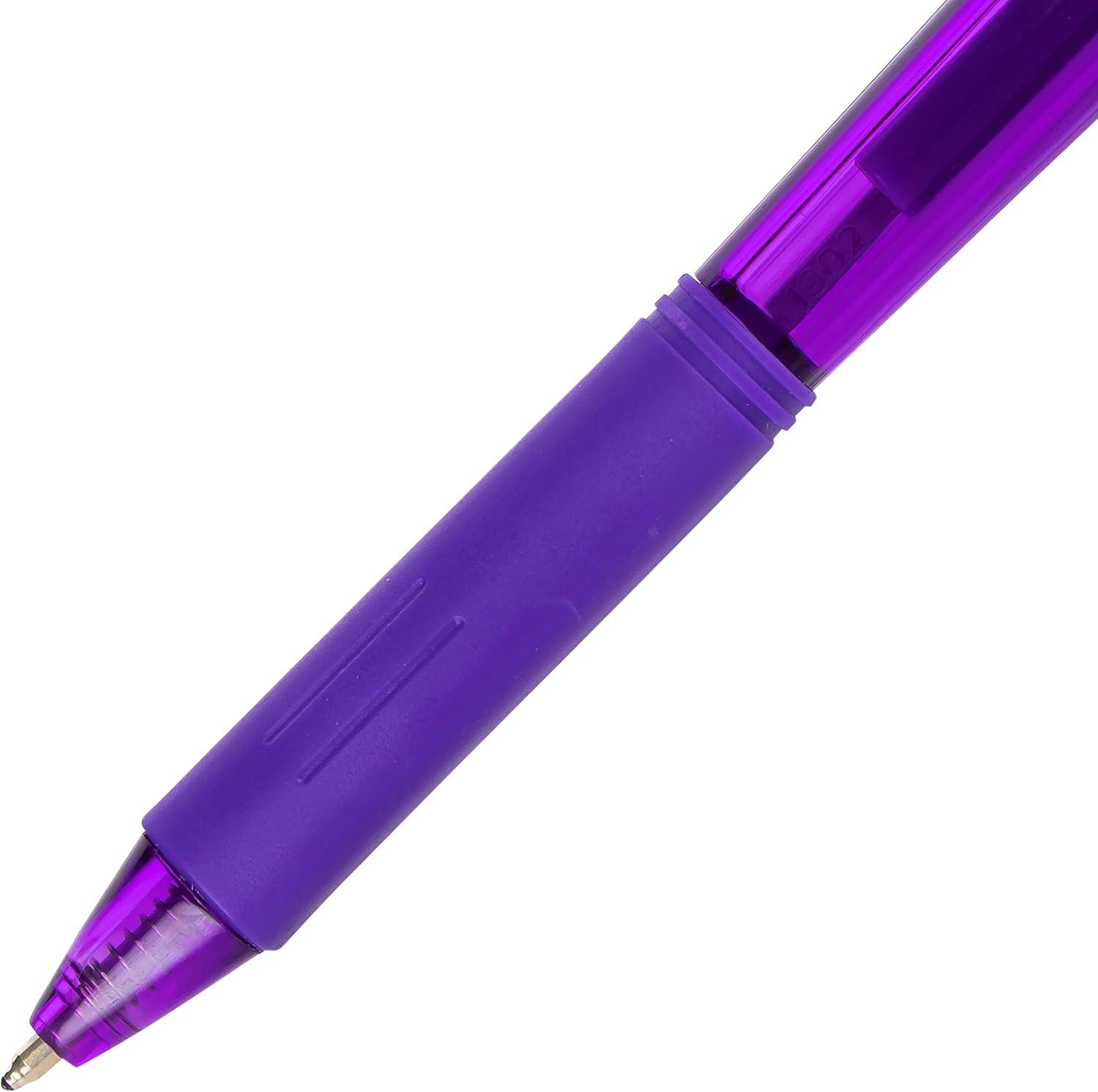 image:imagePentel Wow Retractable Ballpoint Pen 10mm Medium Line Violet Ink Box of 12 BK440V