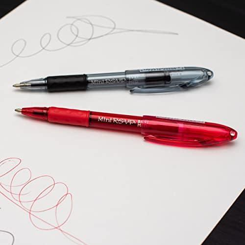 image:imageRSVP Mini Ballpoint Pen 10mm Medium Line Assorted Ink Colors wKey Ring 8 Pack